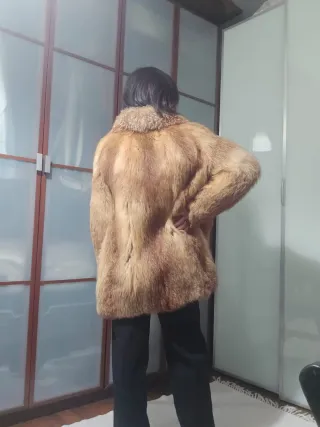 Abrigo vintage de piel de zorro