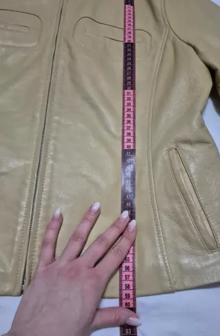 Chaqueta Biker Polipiel Beige Camel