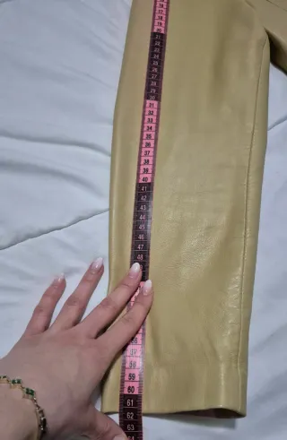 Chaqueta Biker Polipiel Beige Camel