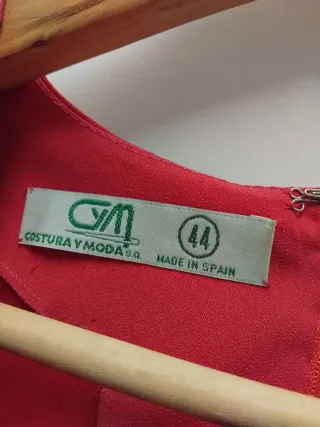 Vestido vintage fucsia talla 44