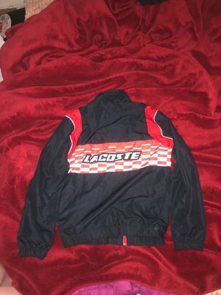 Chaqueta Lacoste Negra y Roja