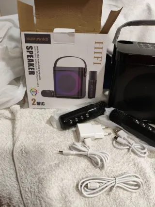 Altavoz Karaoke Bluetooth Negro