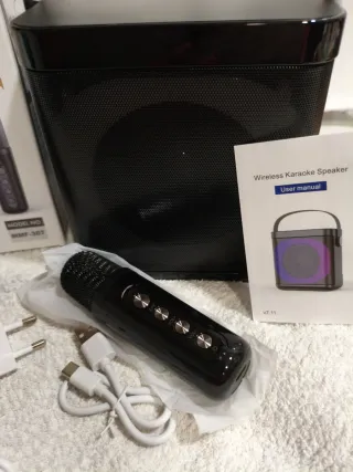 Altavoz Karaoke Bluetooth Negro