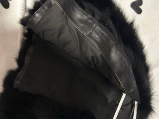 Abrigo de piel de zorro negro M(oversized)