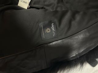 Abrigo de piel de zorro negro M(oversized)