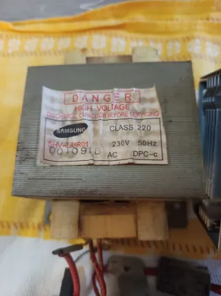 Magnetrón y transformador microondas Samsung