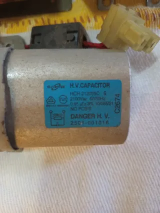 Magnetrón y transformador microondas Samsung