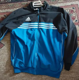 Chaqueta Adidas Vintage Azul y Negra