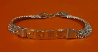 Pulsera Plata 925 con Letras Oro