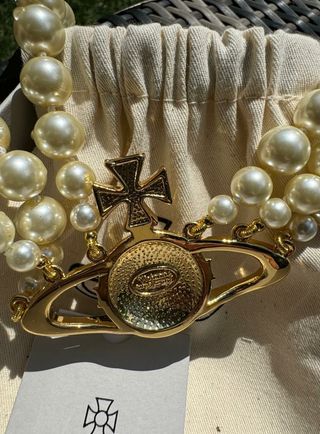 Vivienne Westwood collana perle oro
