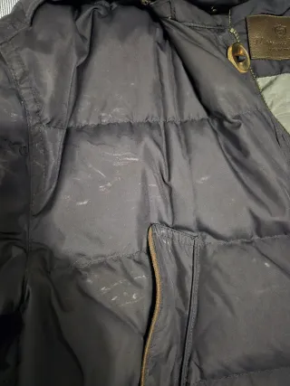 Abrigo Massimo Dutti Azul Plumón con Capucha