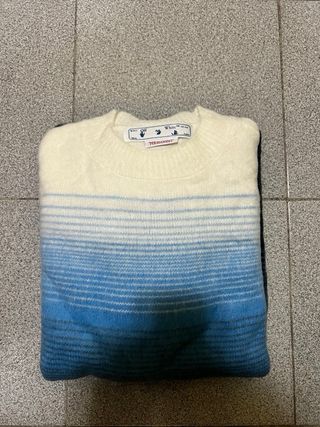 Maglione Off-White Blu/Grigio