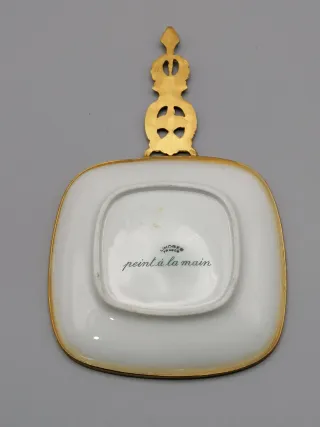 Posacenere Limoges Porcellana Dipinta Mano