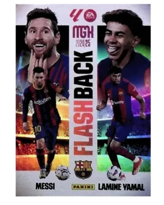 Cromo Panini Flashback Messi Lamine Yamal
