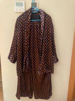 Kimono terciopelo Fajín pantalón talla única