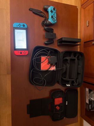 Nintendo Switch Azul y Rojo Completo