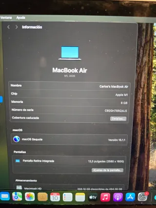 MacBook Air 13 M1 8GB 512GB SSD Gris