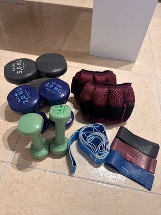 Kit entrenamiento pesas y bandas