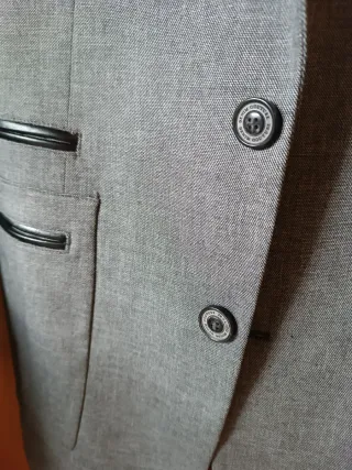 Americana/blazer Zara Talla S Gris Oscuro