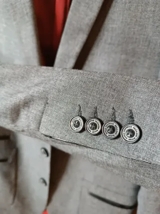 Americana/blazer Zara Talla S Gris Oscuro