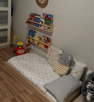 Cama Montessori Madera 60x120 + Colchón IKEA