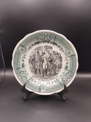 🇨🇵 Plato Sarreguemines Verde y Blanco