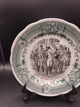 🇨🇵 Plato Sarreguemines Verde y Blanco