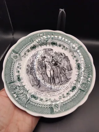 🇨🇵 Plato Sarreguemines Verde y Blanco