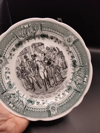 🇨🇵 Plato Sarreguemines Verde y Blanco