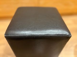 2 Taburetes Efecto Piel Marrón