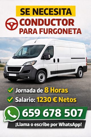 Se precisa conductor para Furgoneta