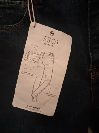 G-Star 3301 High Straight Jeans Azul