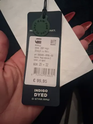 G-Star 3301 High Straight Jeans Azul