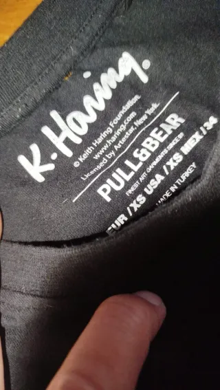 Camiseta Pull&Bear Keith Haring Negra