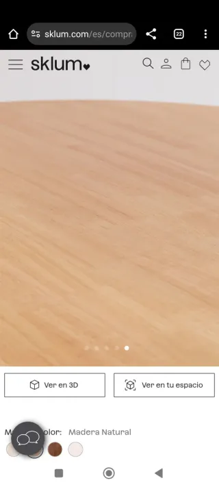 Mesa redonda de madera