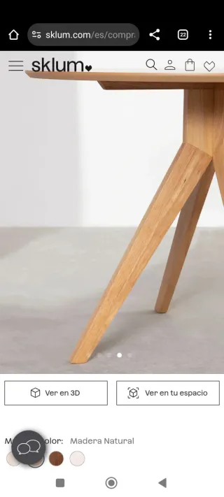 Mesa redonda de madera