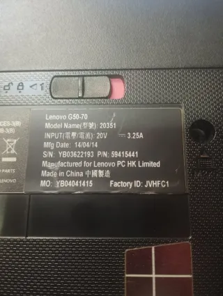 Portátil Lenovo G50-70 de 15"