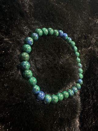 Pulsera Azurita con Malaquita 6mm