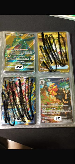 Lote Cartas Pokémon Rayquaza, Gyarados, Pyroar