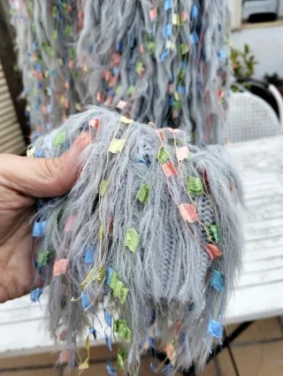 Chaqueta pelo fiesta multicolor talla única