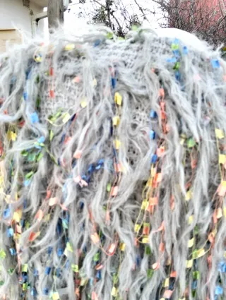 Chaqueta pelo fiesta multicolor talla única