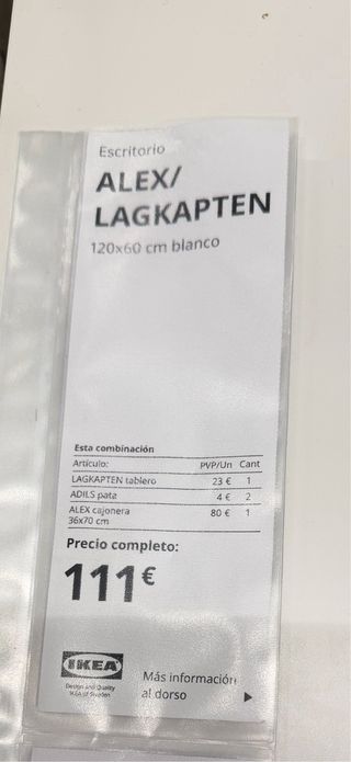 Escritorio blanco madera Nuevo ikea