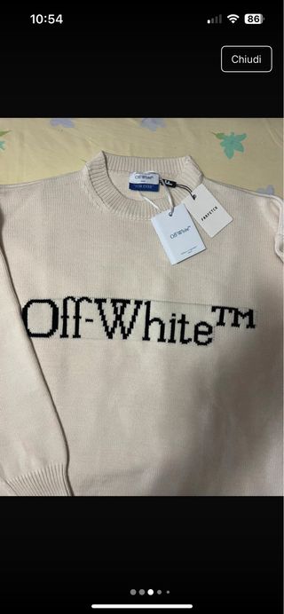 Maglione Off-White Beige Taglia Unica