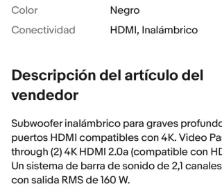 Barra de Sonido Polk Negra