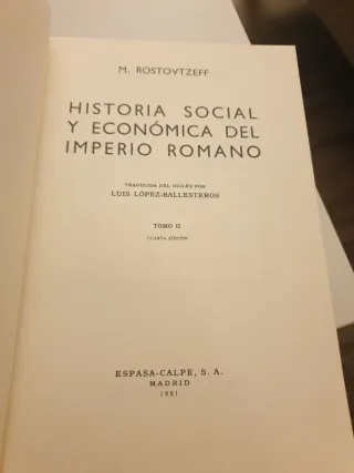 Historia social y económica del imperio romano