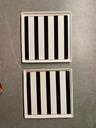 Bandejas Cuadradas Cristina Oria Rayas