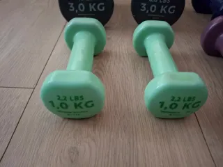 Mancuernas verdes 1 kg