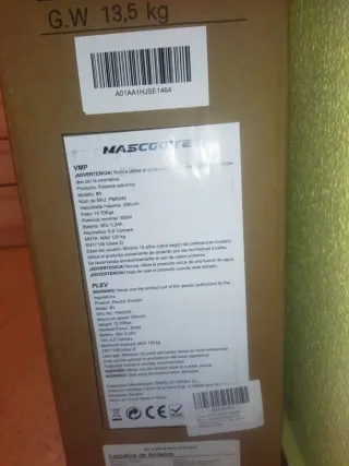 Patinete Eléctrico DGT S1 Mascooter