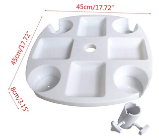 Vassoio portaoggetti per ombrellone in ABS