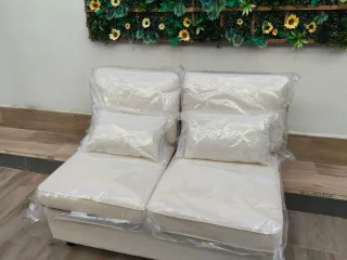 Sofá 2 plazas beige nuevo